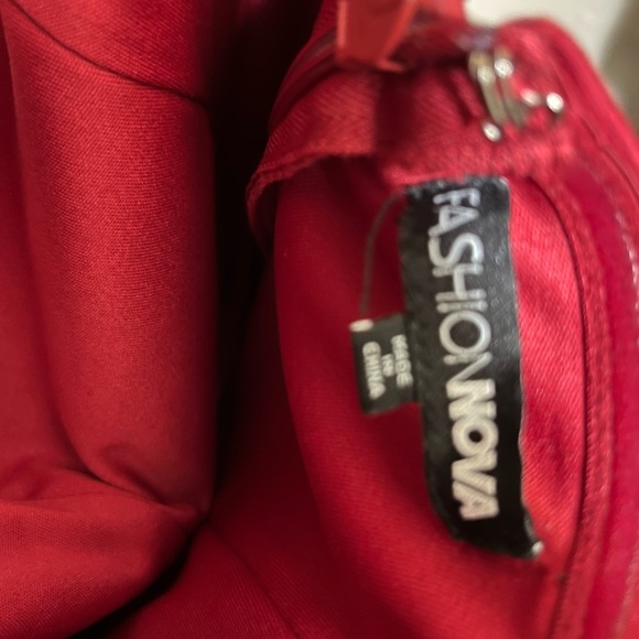 Wilma Ruffle Mini Dress - Red - Picture 3 of 4